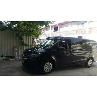 Козырек на лобовое стекло (черный глянец, 5мм) Mercedes Vito/V-class W447 2014- гг. фото 3