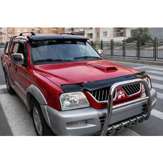 Дефлектор капота (EuroCap) Mitsubishi L200 1996-2006 гг. фото 1