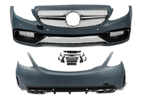 Mercedes C-class W205 2014-2021 гг. Комплект обвеса с полным задним бампером (AMG C63-designs 2014-2018) фото 5