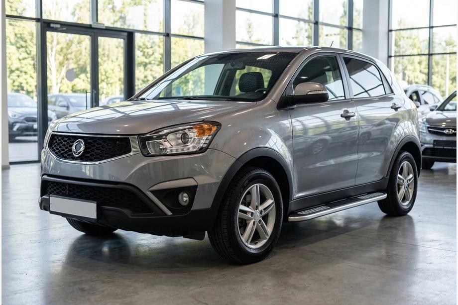 SsangYong Korando 2010-2019 гг. Боковые Подножки Tayga V2 (2 шт., Алюминий) Image