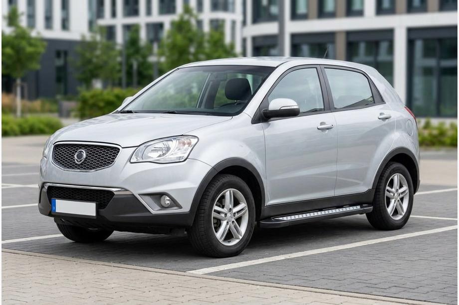 SsangYong Korando 2010-2019 гг. Боковые пороги New Vision Black (2 шт., алюминий) Фото 1
