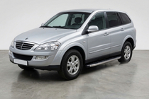 SsangYong Kyron 2005-2014 гг. Боковые Подножки BlackLine (2 шт., Алюминий) фото 1