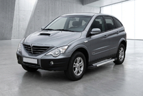 SsangYong Action 2005-2018 гг. Боковые Подножки New Vision Grey (2 шт., Алюминий) фото 1