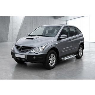 Боковые Подножки New Vision Grey (2 шт., Алюминий) SsangYong Action 2005-2018 гг. фото 1