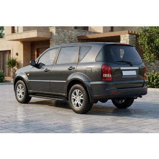 Боковые Подножки Tayga Black (2 шт., Алюминий) SsangYong Rexton I 2001-2017 гг. фото 1