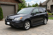 Subaru Forester 2013-2018 гг. Боковые Подножки Tayga Black (2 шт., Алюминий) фото 1