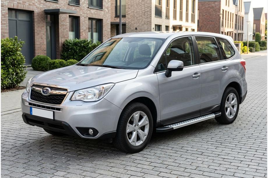 Subaru Forester 2013-2018 гг. Боковые Подножки New Vision Grey (2 шт., Алюминий) Image