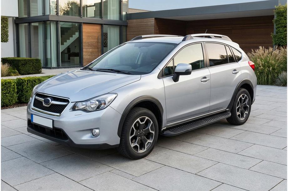 Subaru XV 2011-2017 гг. Боковые Подножки Tayga Black (2 шт., Алюминий) Image