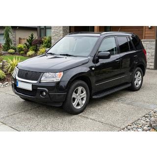 Боковые Подножки Tayga Black (2 шт., Алюминий) Suzuki Grand Vitara 2005-2017 гг. фото 1