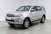 Toyota Fortuner 2006-2015 гг. Боковые пороги Line (2 шт., алюминий) фото 1