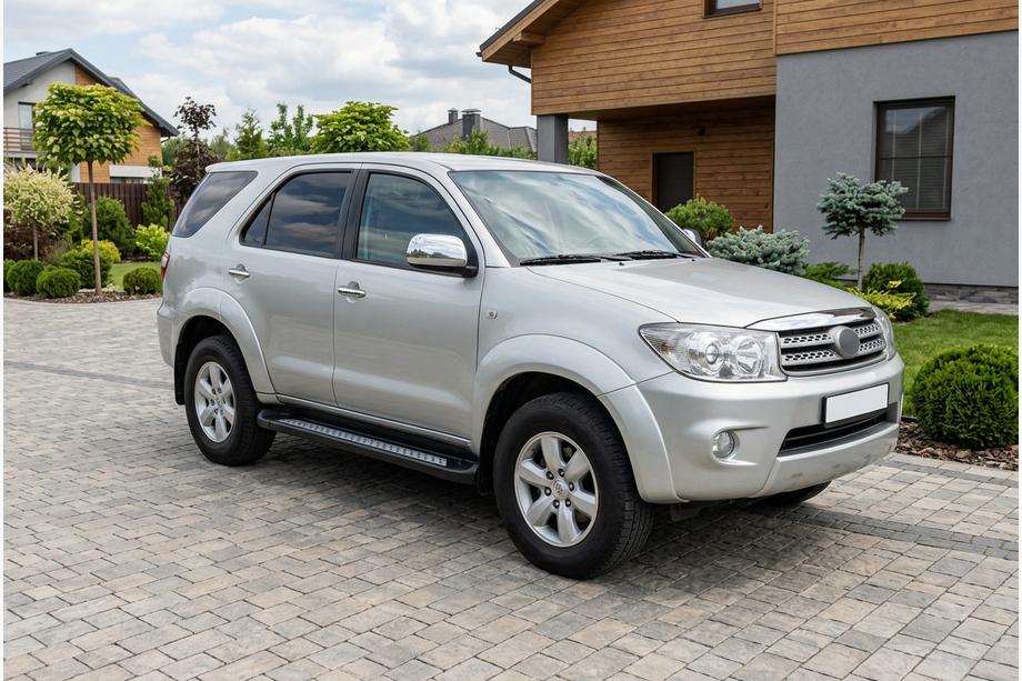 Toyota Fortuner 2006-2015 гг. Боковые пороги New Vision Black (2 шт., алюминий) Фото 1