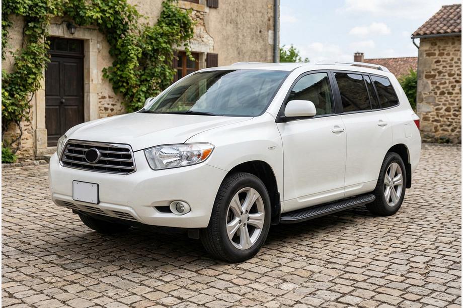 Toyota Highlander 2008-2013 гг. Боковые Подножки Tayga Black (2 шт., Алюминий) Image