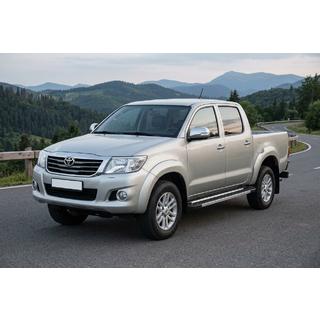 Боковые пороги RedLine V1 (2 шт., алюминий) Toyota Hilux 2006-2015 гг. фото 1
