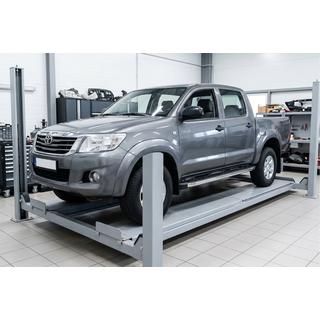 Боковые Подножки BlackLine (2 шт., Алюминий) Toyota Hilux 2006-2015 гг. фото 1