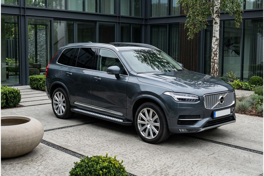Volvo XC90 2015- гг. Боковые пороги New Vision Black (2 шт., алюминий) Image