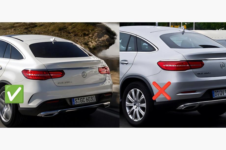 Mercedes GLE coupe C292 2015-2019 гг. Премиум брызговики с порогами (4 шт) Фото 3