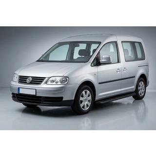 Боковые Подножки Tayga Black (2 шт., Алюминий) Volkswagen Caddy 2004-2010 гг. фото 1