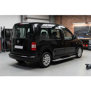 Боковые Подножки Tayga V2 (2 шт., Алюминий) Volkswagen Caddy 2004-2010 гг. фото 1