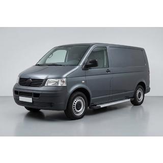 Боковые Подножки New Vision Grey (2 шт., Алюминий) Volkswagen T5 Transporter 2003-2010 гг. фото 1