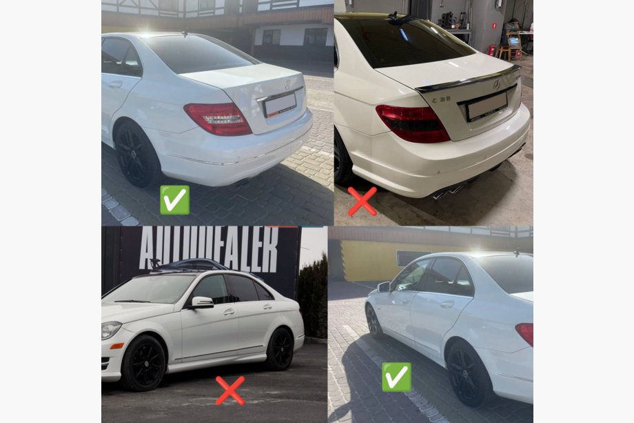 Mercedes C-class W204 2007-2015 гг. Оригинальные брызговики Premium 2011-2014 (4 шт) Фото 3