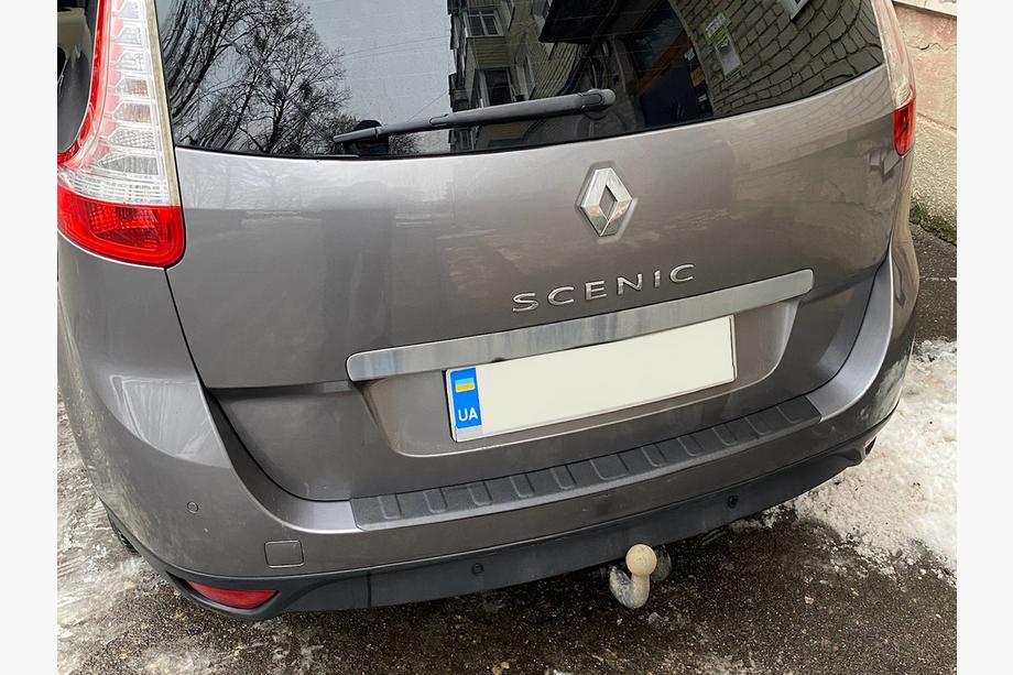 Renault Scenic/Grand 2009-2016 гг. Накладка на задний бампер DDU (для Grand, ABS) Фото 6