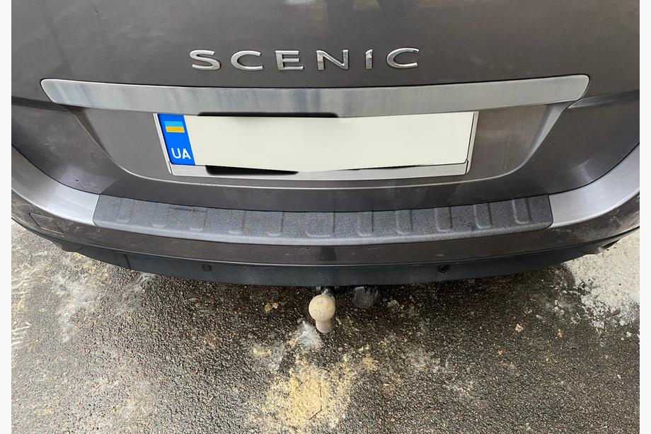 Renault Scenic/Grand 2009-2016 гг. Накладка на задний бампер DDU (для Grand, ABS) Фото 7