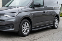 Opel Combo 2019- гг. Боковые Подножки Tayga Black (2 шт., Алюминий) фото 1