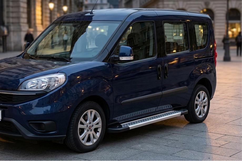 Opel Combo 2012-2018 гг. Боковые Подножки New Vision Grey (2 шт., Алюминий) Фото 1