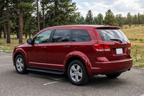 Dodge Journey 2008-2020 гг. Боковые Подножки Tayga Black (2 шт., Алюминий) фото 1