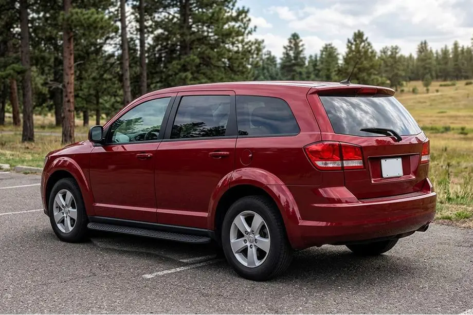 Dodge Journey 2008-2020 гг. Боковые Подножки Tayga Black (2 шт., Алюминий) Image