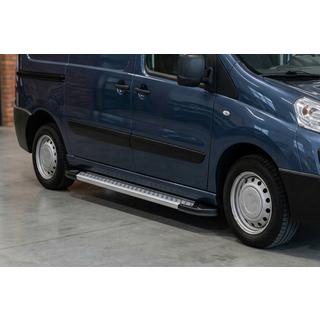 Боковые Подножки New Vision Grey (2 шт., Алюминий) Peugeot Expert 2007-2016 гг. фото 1