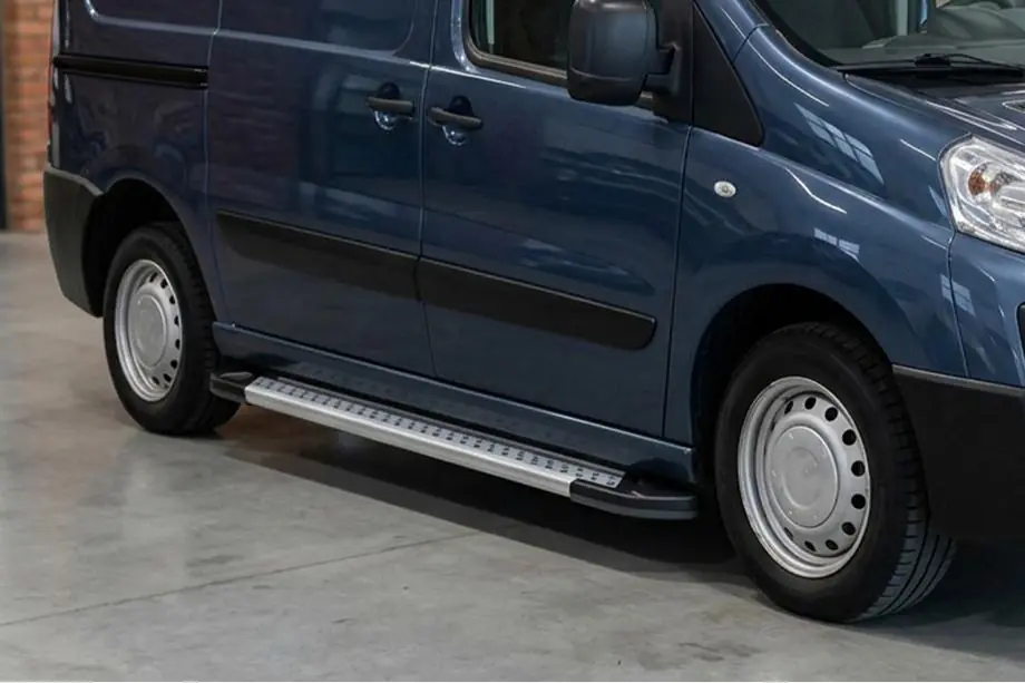 Citroen Jumpy 2007–2017 гг. Боковые Подножки New Vision Grey (2 шт., Алюминий) Фото 1
