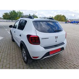 Накладка на задний бампер EuroCap (ABS) Dacia Sandero 2013-2020 гг. фото 2