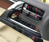 Toyota Land Cruiser 200 2007-2021 гг. Комплект вставок (тёмный шлифованный алюминий) фото 2