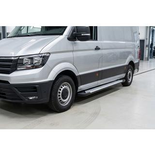Боковые пороги Allmond Grey (2 шт., алюминий) Volkswagen Crafter 2016- гг. фото 1