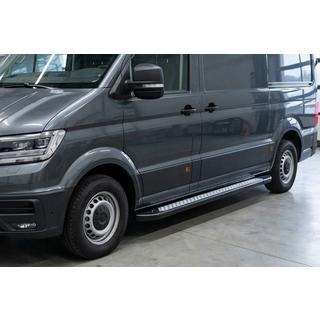 Боковые пороги New Vision Black (2 шт., алюминий) Man TGE 2017- гг. фото 1