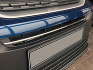 Peugeot Partner/Rifter 2019- гг. Хромированная накладка на бампер (нержавейка) фото 1