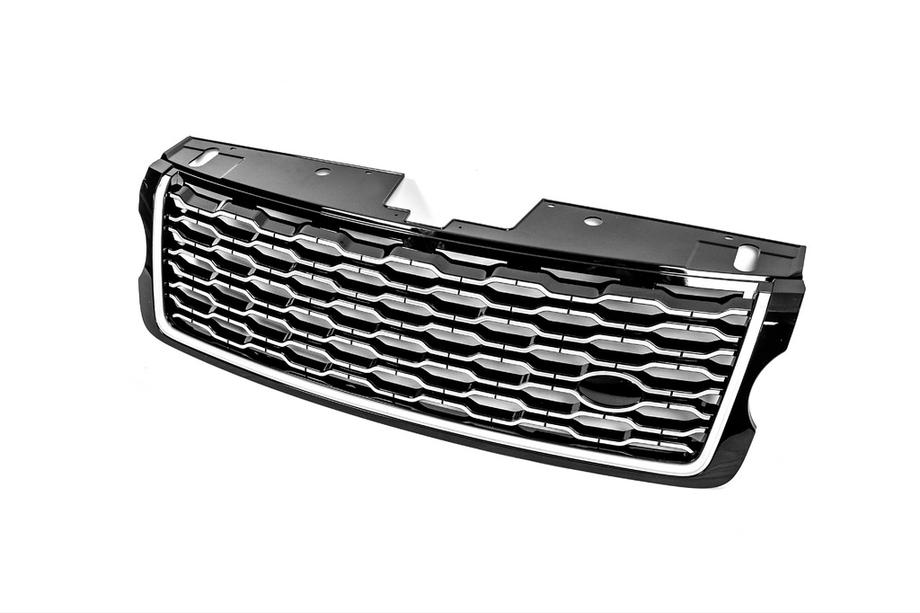 Range Rover IV L405 2013-2021 гг. Передняя решетка радиатора 2013-2018 (дизайн SVO Silver 2019 года) Фото 7