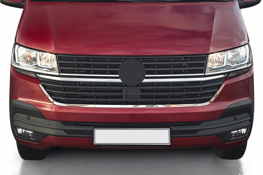 Volkswagen T6 2015-2024 гг. Хромированная Накладка Smile на Решетку Радиатора 2019+ (1 шт, Нержавейка) Фото 1