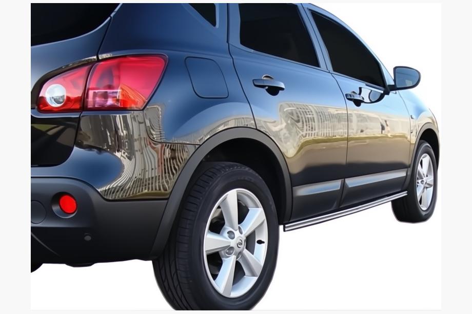 Nissan Qashqai 2010-2014 гг. Боковые Двойные Трубы (2 шт., Нержавейка) Фото 2