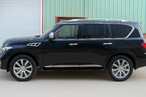Nissan Patrol Y62 2010-2024 гг. Дверные молдинги (4 шт, хром) фото 3