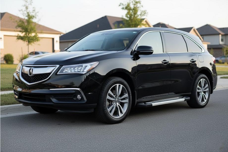 Acura MDX 2013-2020 гг. Боковые Подножки Vision New Grey (2 шт., Алюминий) Image