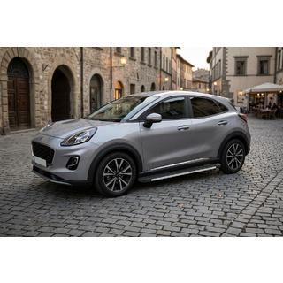 Боковые Подножки Maya V1 (2 шт., Алюминий) Ford Puma 2019- гг. фото 1