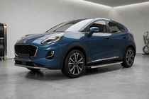 Ford Puma 2019- гг. Боковые Подножки BlackLine (2 шт., Алюминий) фото 1