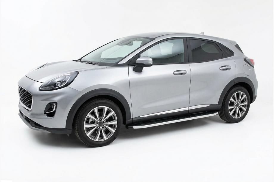 Ford Puma 2019- гг. Боковые Подножки Fullmond (2 шт., Алюминий) Image