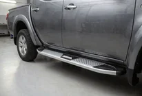 Fiat Fullback 2016- гг. Боковые Подножки Mevsim Grey (2 шт., Алюминий) фото 1