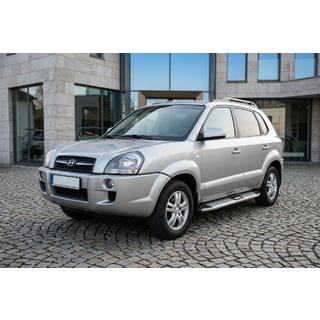 Боковые Подножки Mevsim Grey (2 шт., Алюминий) Hyundai Tucson JM 2004- гг. фото 1