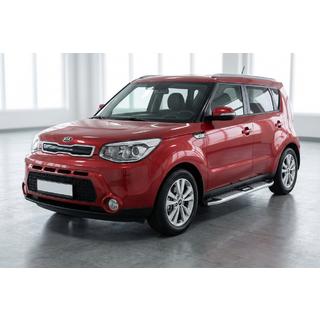 Боковые Подножки Mevsim Grey (2 шт., Алюминий) Kia Soul II 2013-2018 гг. фото 1