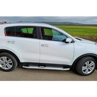 Боковые Подножки Mevsim Grey (2 шт., Алюминий) Kia Sportage 2015-2021 гг. фото 3