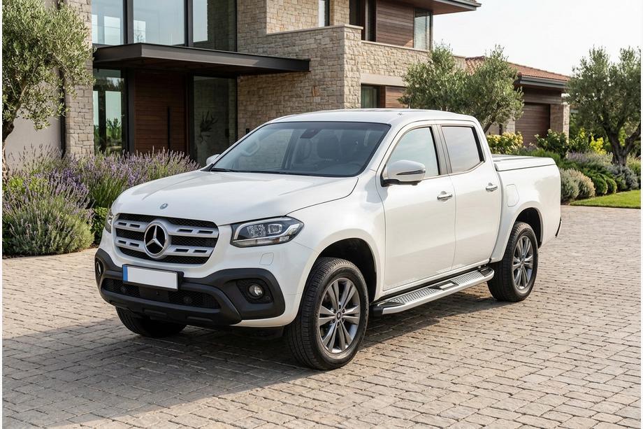 Mercedes X class 2017-2020 гг. Боковые Подножки Mevsim Grey (2 шт., Алюминий) Фото 1